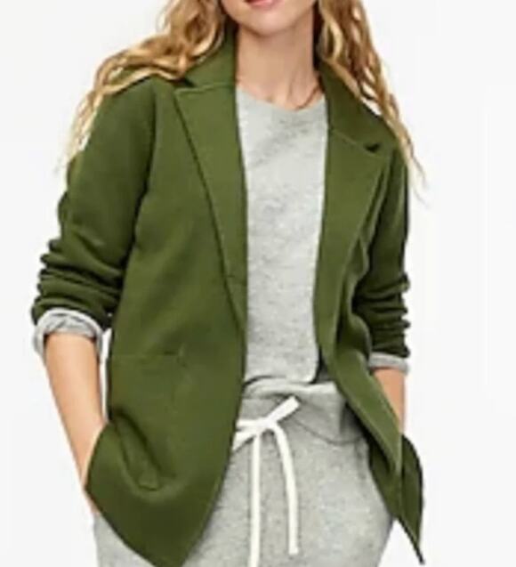 J. Crew Jackets & Blazers - J. Crew Sophie Open Front Knit Cardigan Blazer in Green Size Medium